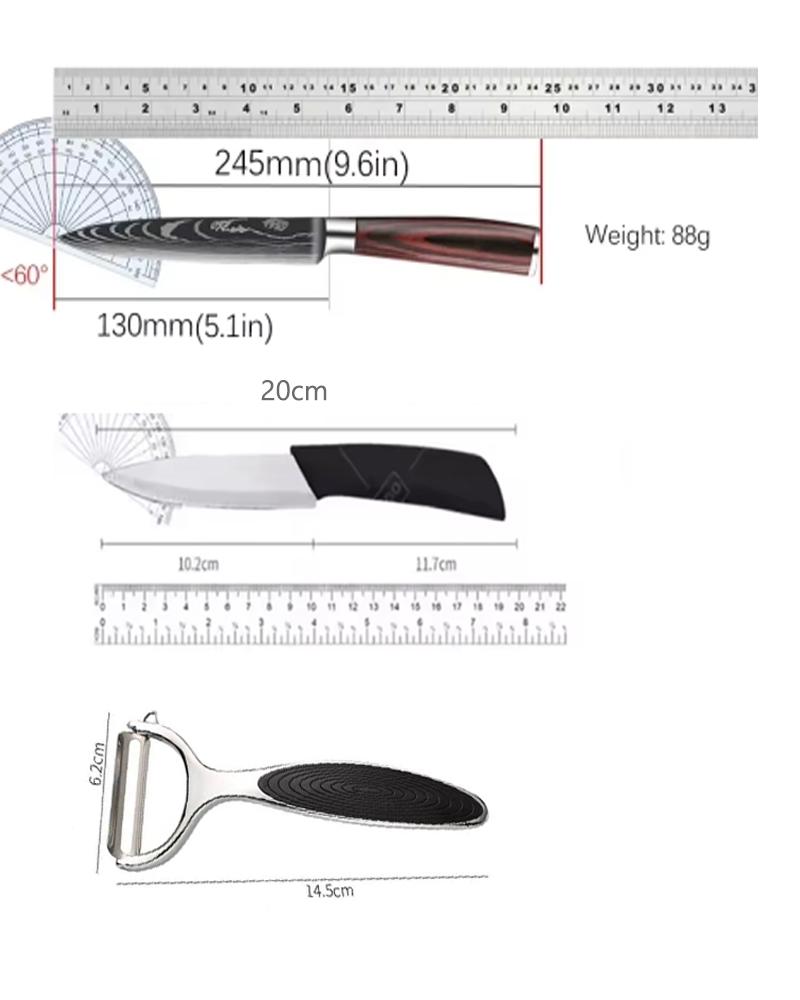 WXCOO Professional 5inch Knife Japanese Kitchen Knife Damascus Laser Fruit Paring Meat Cleaver Utility Knife Kitchen Accessories