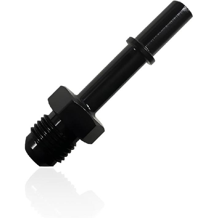 DXNQ Fuel Line Fitting, 6AN Male to 3/8" SAE Quick Disconnect Male Push On EFI Fuel Hose Line Fitting Adapter, Straight Aluminum Sealed EFI Push Lock