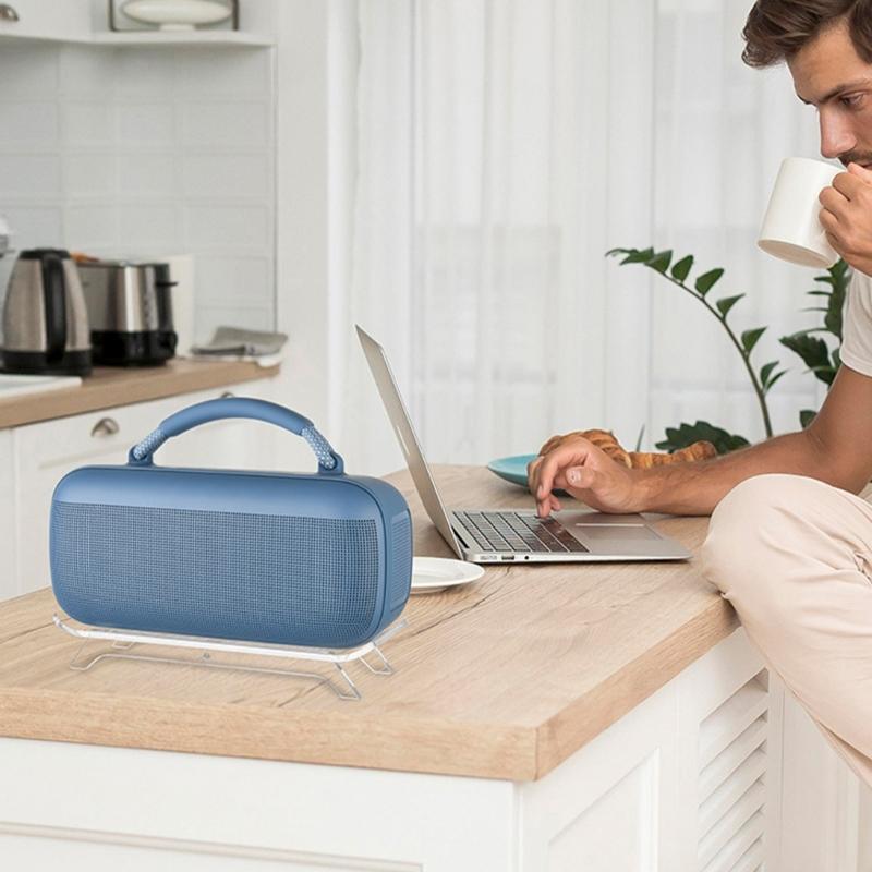 Lautsprecherständer Halter Stilvolle Acryl-Aufbewahrungsbasis mit rutschfesten Füßen für die Schreibtischplatzierung