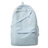 Schoolbag New Ins Wind Large Capacity Simple Solid Color Schoolbag Embossed Fashion Backpack Women's Splicing Design Backpack