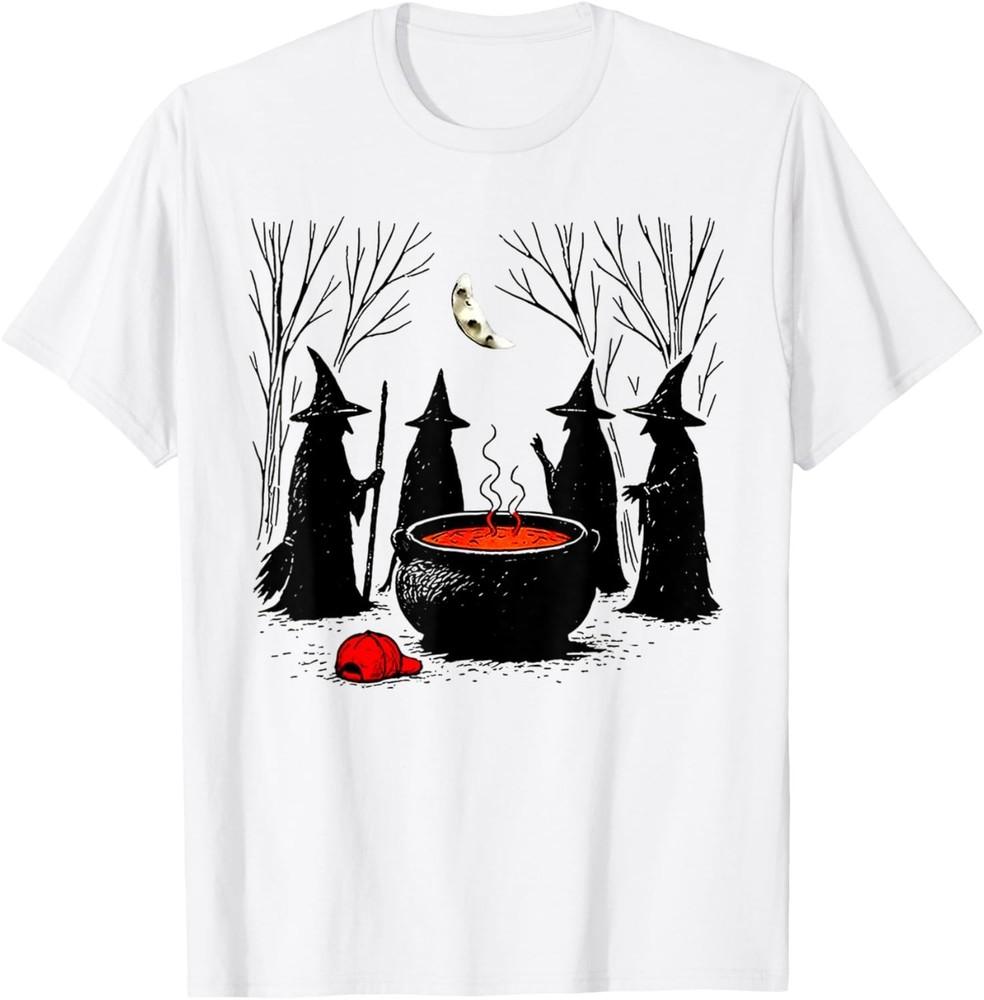 

Хэллоуин Ведьмы Красная Шляпа Котел Футболка унисекс 3XL