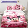 3pcs Minnie5 Cover Set - Personalized Name, HD Printed Bedding with 1 Cover and 2 Pillowcases - Perfect for Home Decor, Easy Care