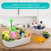 10pcs Animal Farm Fruit Fork Mini Cartoon Children Snack Cake Dessert Food Pick Toothpick Bento Lunches Party Decor Random Color