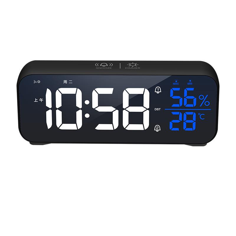 

Зарядка Звукоуправляемый Будильник Зеркальный Светодиодный Музыкальный Часы Два Набора Переключателей Будильника Новый Цифровой Прикроватный Будильник