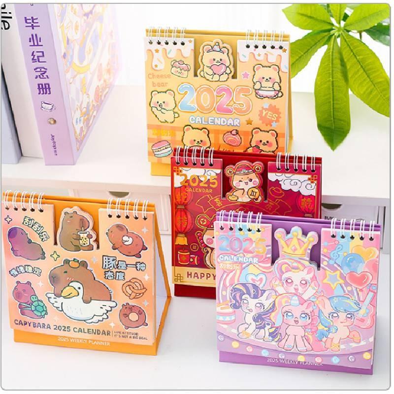Scratch 2025 Off Calendar Cartoon Cute Tabletop Decoration Student Calendar