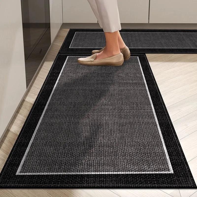 Long Kitchen Floor Rug Diatom Mud Water-Absorbing Oil-Absorbing, No-Wash, Dirt-Resistant, Anti-Slip Door Mat Home Decor