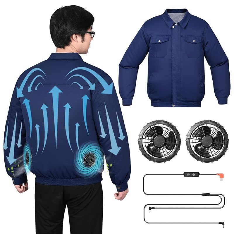 

[Formemory] air conditioned clothes long sleeve vest Work clothes with fan air conditioning work clothes cooling vest On-site warehouse work car