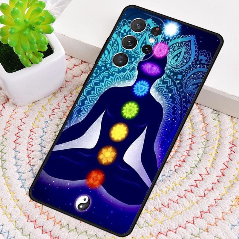 Mandala Chakra Yoga Silikon Handyhülle Für Samsung Galaxy note 10 pro S26 S25 S24 S23 S22 S21 Plus S25Ultra Capa Cover