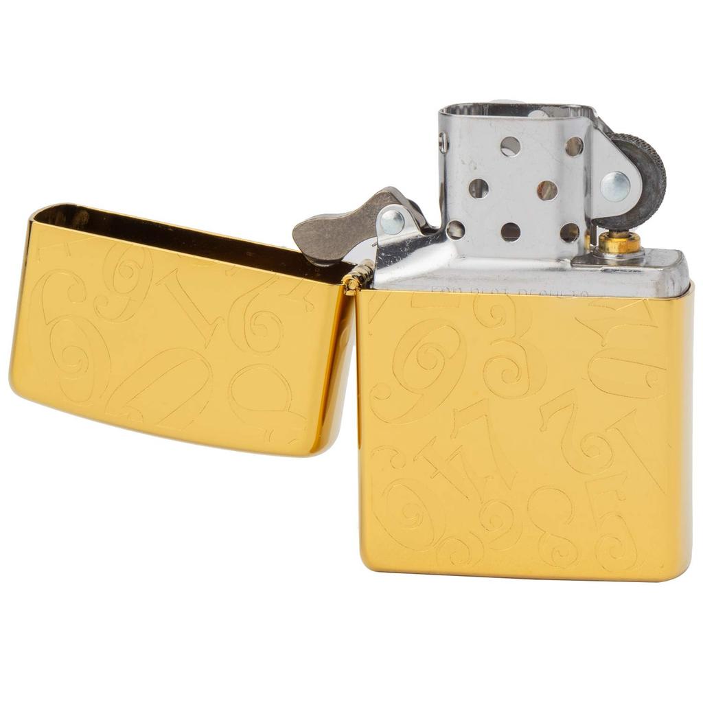 ZIPPO Lighter Gold Number Titanium Coating Ti-G-N