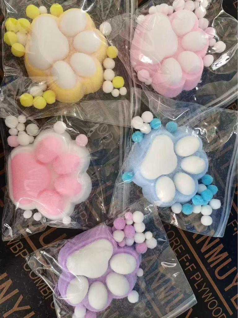 Super Soft Crystal Cat Paw Stress Relief Squeeze Toy
