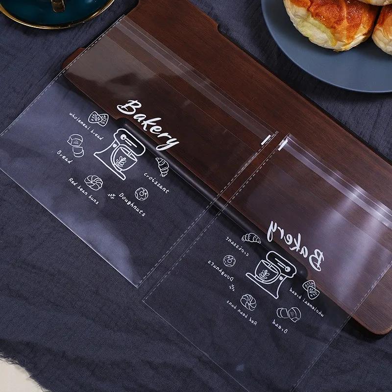 

100Pcs Clear Transparent Plastic Bags Self-adhesive Baking Bread Sliced Toast Sandwich Snack Pastry Packaging 15x18cm