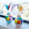 Wobble Cats Plaything with Colorful Feathered Ball Teaser Toy Nontoxic Indoor Exercise Fun For Kitten Owner Friend Gift
