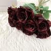 Artificial Flower Faux Silk Flower Fabric Soft Pliable Petals Flexible Stems Realistic Look Fake Roses Wedding Bouquets Photo Props