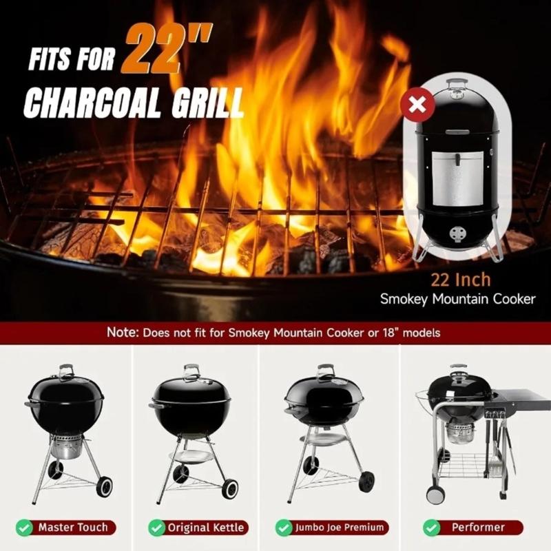 Grelha de Churrasco para Exterior Resistente Fácil de Limpar de Arame para Acampamento Tailgating Reuniões Familiares