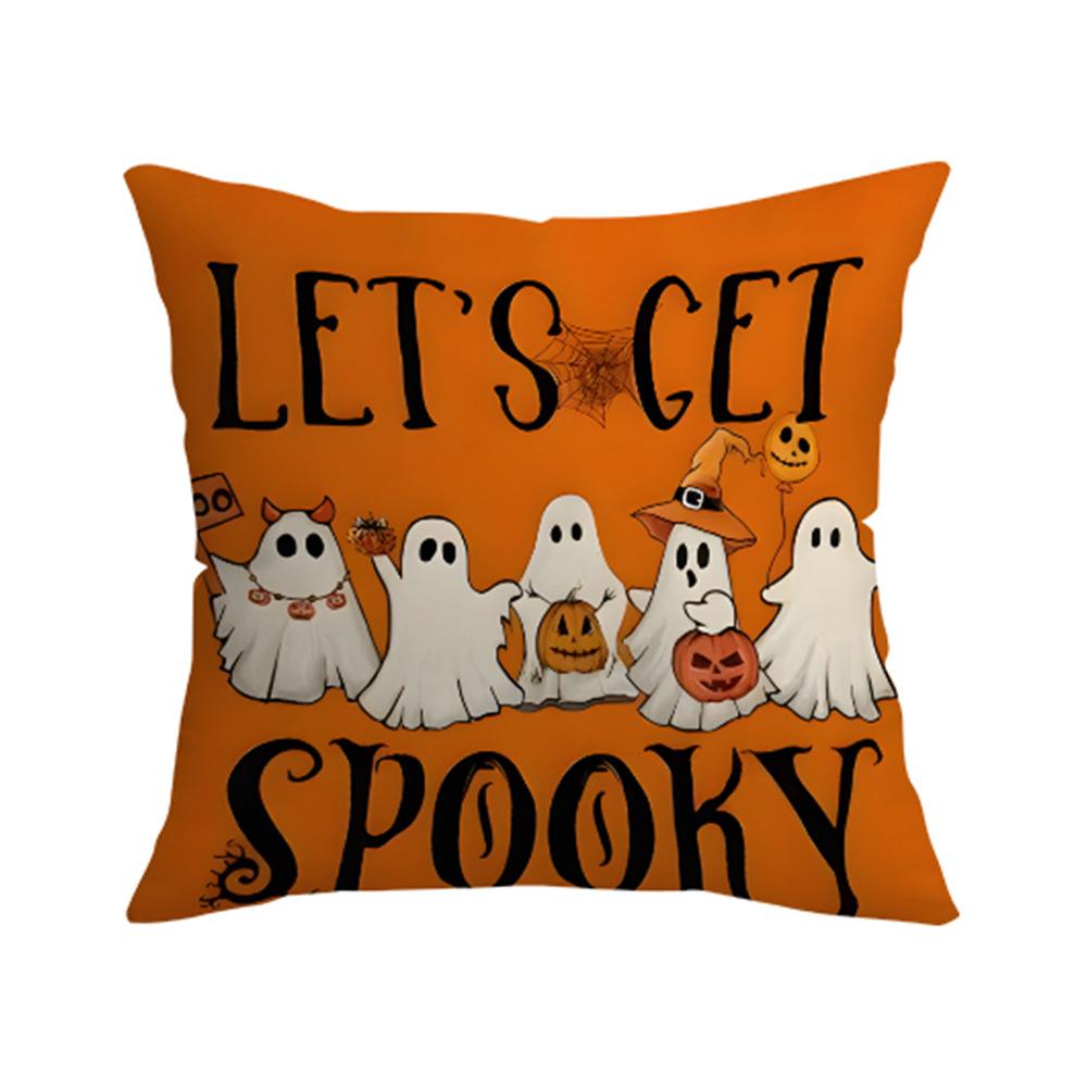 New Digital Printing Pillow Case Nordic Halloween Ghost Truck Bat Decorative Cushion Pillow Case
