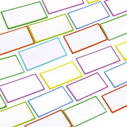 48-pack of magnetic sheets (8 colors x 6 sheets each), 1.5mm thick, strong magnetic nameplate labels, magnetic whiteboard sheets, pen included. Reusab