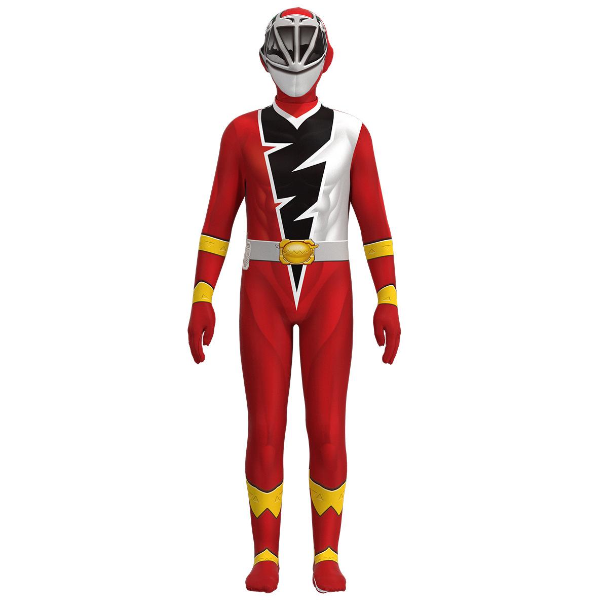 

Kishiryu Sentai Kids Ryusoulger Jumpsuit Cosplay Halloween Party Role Play 110 красный