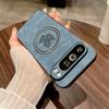Custodia protettiva in pelle vintage da uomo con cordino per Google Pixel 10 9 8 7A Pro XL Ricarica magnetica Custodia con motivo a foglie d'acero