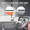 Drain Cleaner Machine 50FT x 1/2 Inch Manual Feed Snake Auger with Wheels