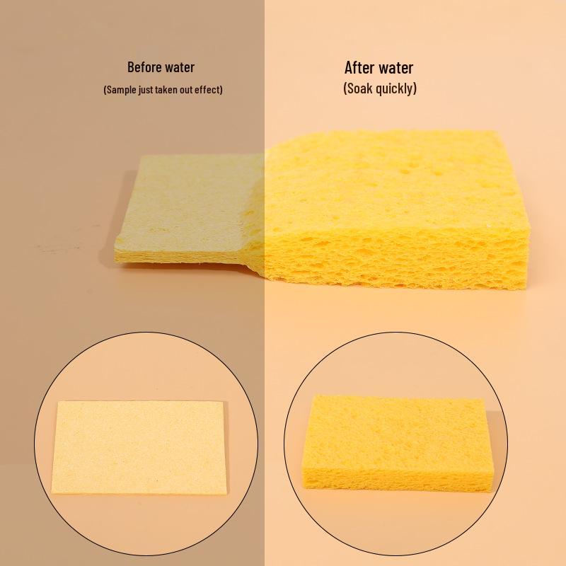 Eco-Friendly Wood Pulp & Cotton Magic Eraser Sponge - Absorbent, Degreasing, Scouring Pad