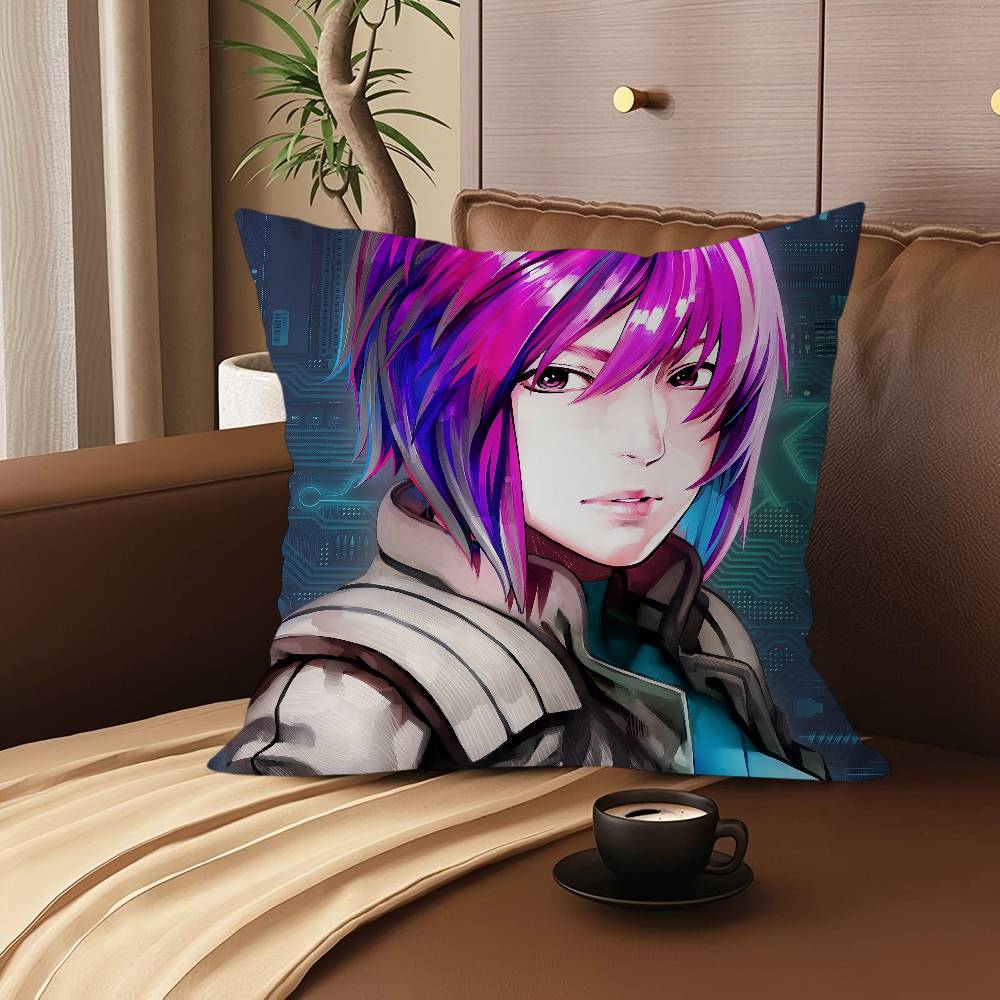 G-Ghost In The Shell Cartoon Animation Pillow Gift Home Office Decoration Bedroom Sofa Car Cushion Cover Case 45x45
