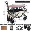 Folding Outdoor Camping Cart with Liftable Table