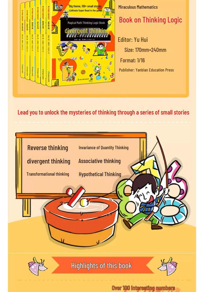 Amazing Math & Logic Books: 6-Volume Set with Illustrated Math & Fun Science Comics for Children