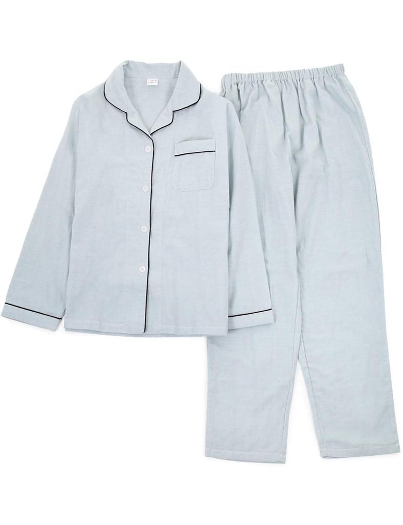 Gifts of Brilliance Gauze Luxury Fall Pajamas Women's Pajamas, (XL, Blue) [Gift Set] PJ_2103