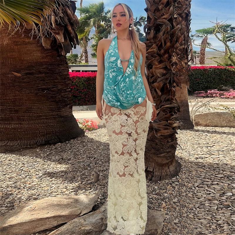 Sexy Tiefem V-ausschnitt Strand Tank Top Heiße Mädchen 2025 Sommer Pailletten Patchwork Ärmellose Weste Frauen Urlaub Sexy Backless Top