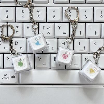 Glücksbringer LED Tastenkappe Tastatur Schlüsselanhänger 4-teiliger Clicker (Basic)