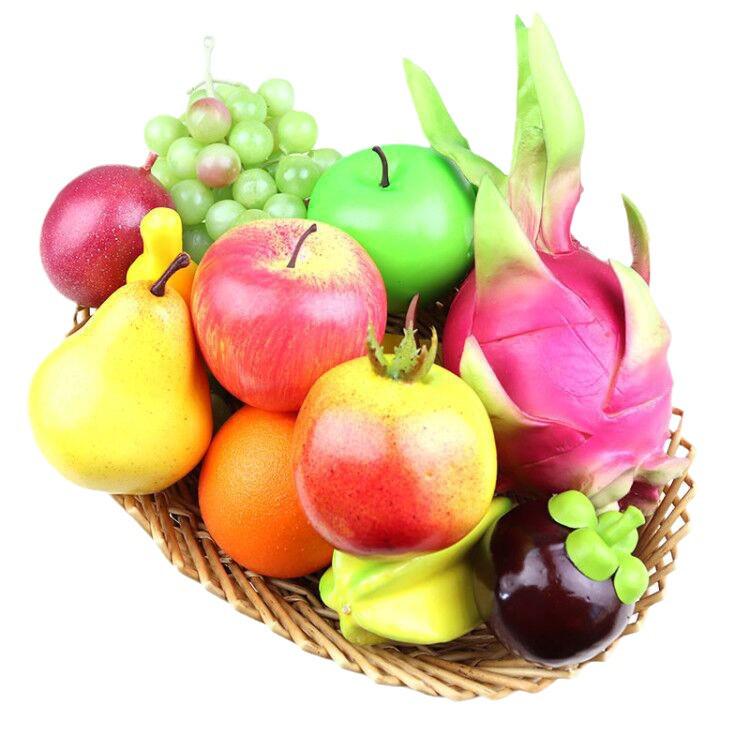 Frutta e Verdura Artificiali - Uva, Banana, Mela per Decorazione Ristorante e Materiale Didattico.
