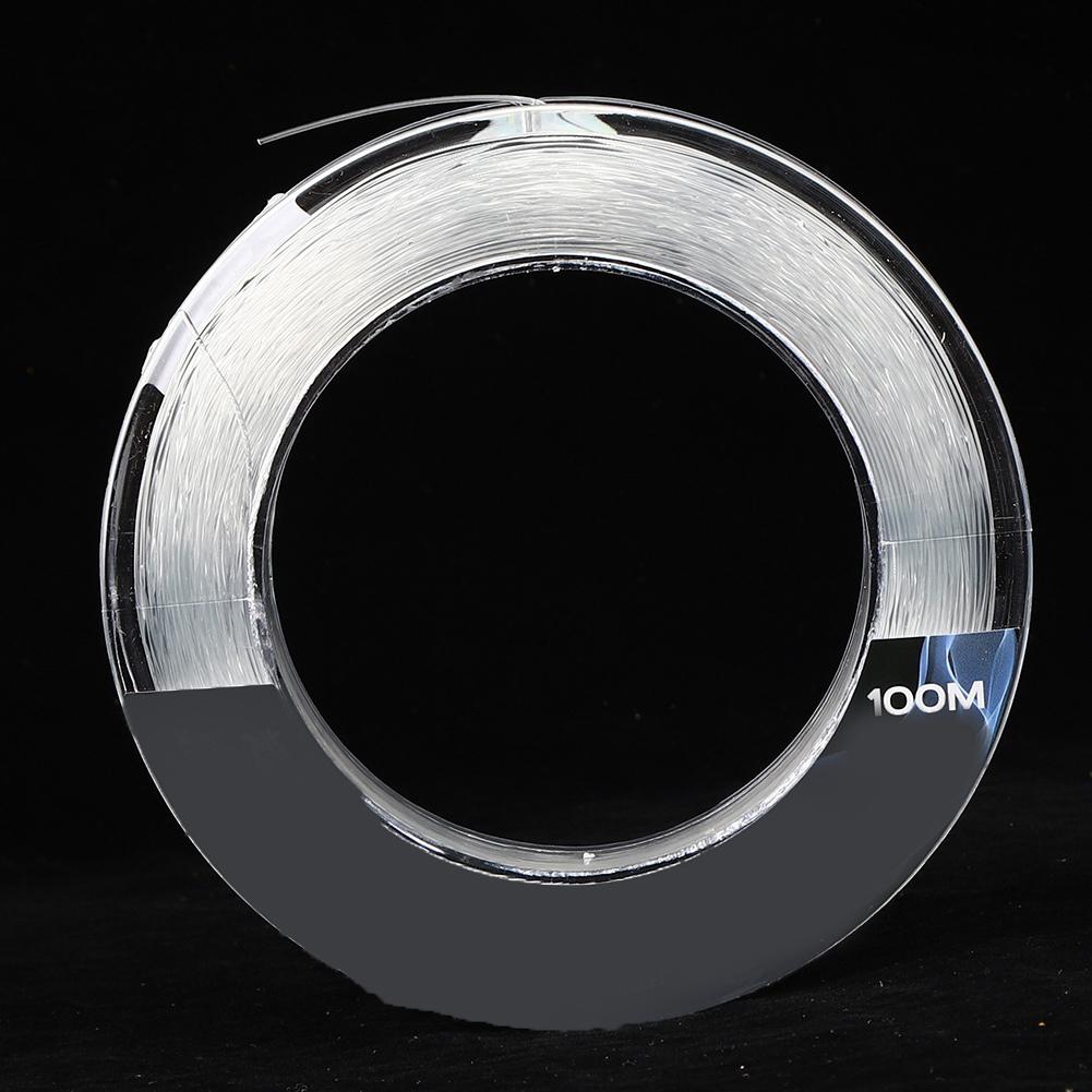 100M Nylon White Transparent High Performance Sea Fishing Line Super Strong Recovery UV Resistant Fish Wire20#
