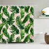 Green Leaves Shower Curtain Mat Grass Beauty Bath Shower Mildew Resistant and Polyester Waterproof white Shower Curtain Decor