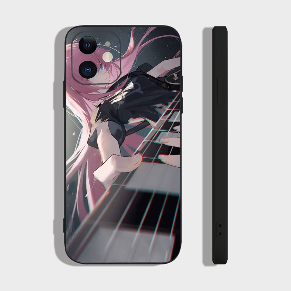 Gotou Hitori Anime B-Bocchi The Rock Phone Case For IPhone 17 Air 16 15 14 13 Pro Max 11 12 Black Silicone Cover