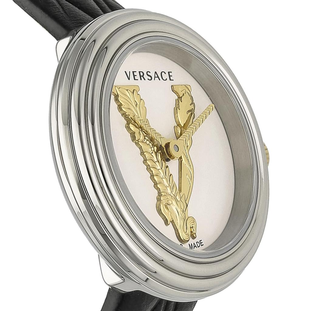 Watch Virtus Mini Dial Stainless Steel Sapphire Glass Quartz 28MM Swiss Watch VET300421 Black [Versace] White/Gold Women's [Item]