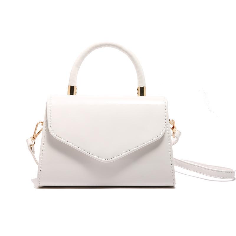 2026 Newest Fashi Simple Korean Style Lacquer Handbag For Women Single Shoulder Bag Small Square Handle Bags Gifts For Lady