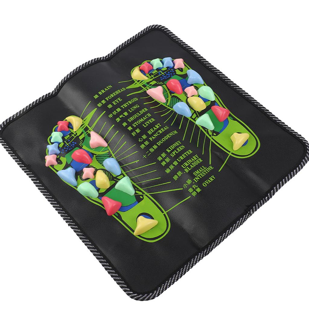 Walk Stone Mat PP Stone Road Foot Pad Black