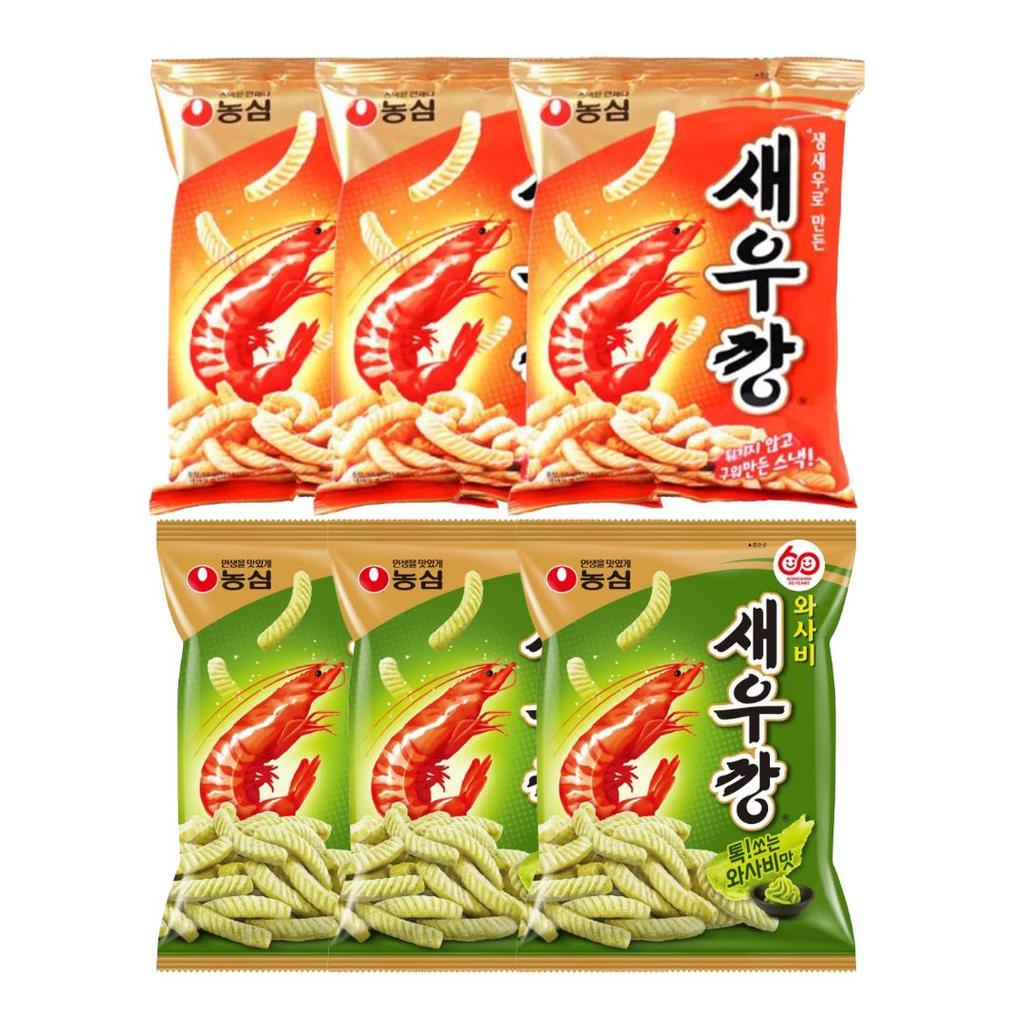 Nongshim Shrimp Cracker Original 90 G / Wasabi Shrimp Cracker 70 G (2 Options)