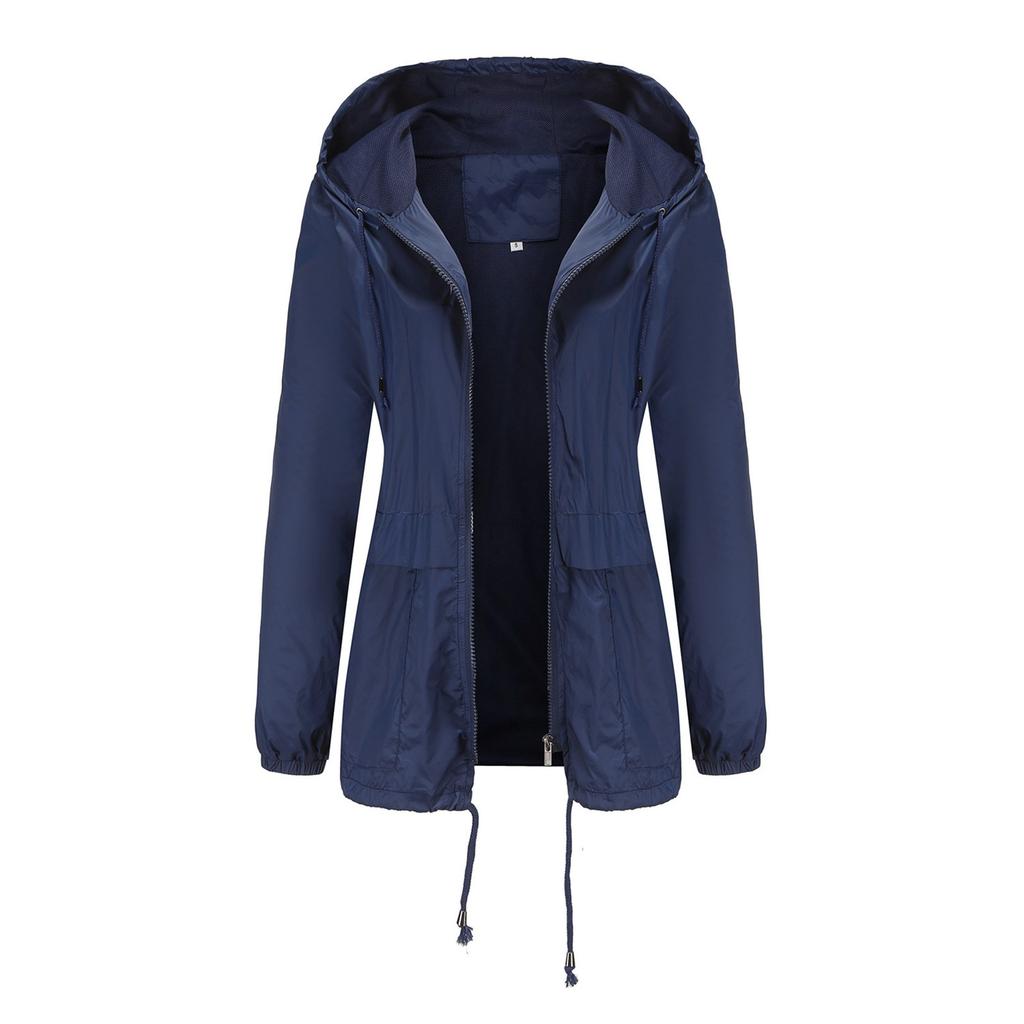 Women's Hooded Lightweight Outdoor Jacket Thin Solid Color Submachine Jacket