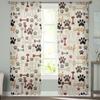 Cartoon Dog Footprints Bones Animals Sheer Curtains for Living Room Modern Voile Curtain Bedroom Tulle Curtains Window Drapes