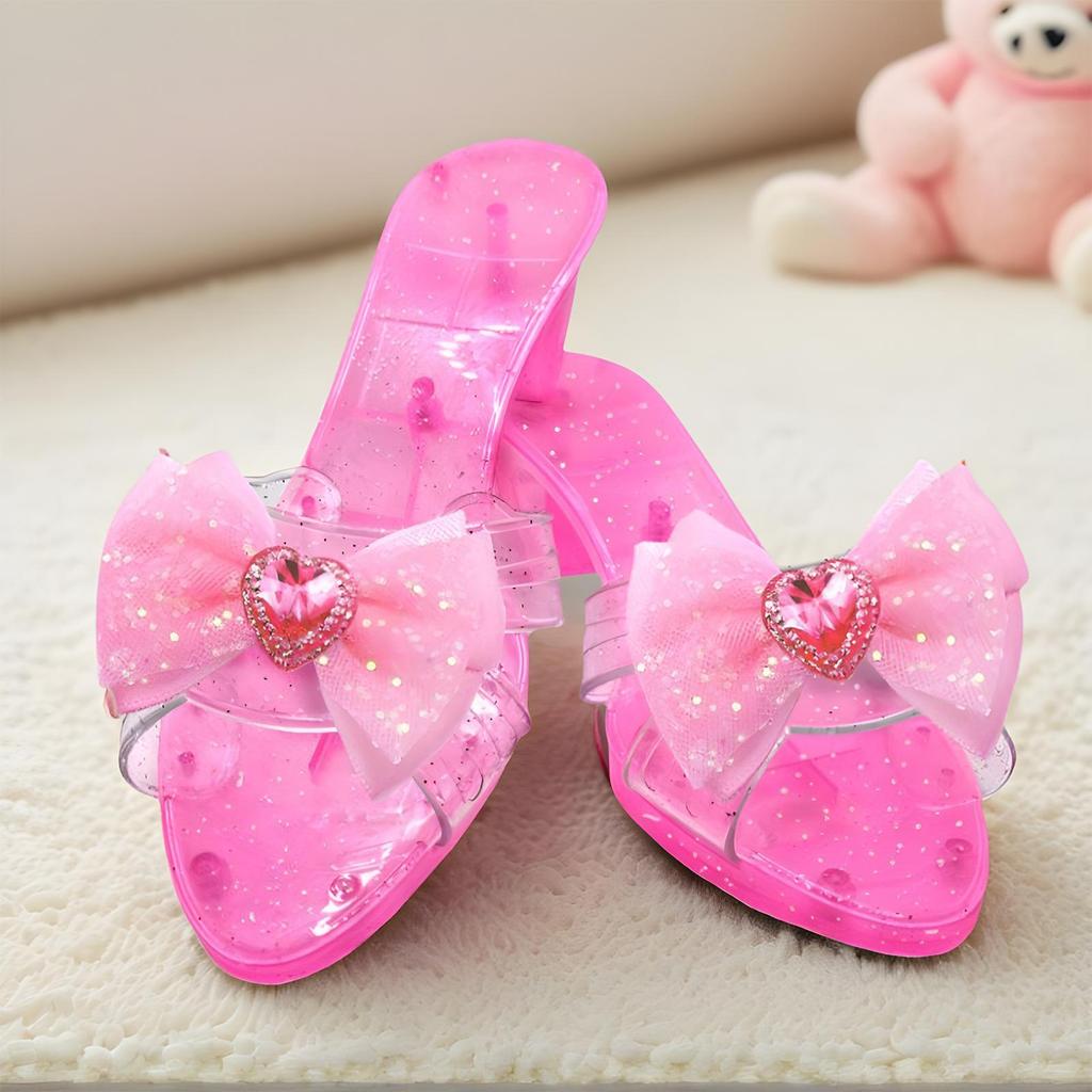 Scarpe da Principessa per Bambina Photo Booth Pantofole di Cristallo Tacchi per Travestimento per Bambine Appassionati di Costumi Palco Foto di Famiglia Vacanza