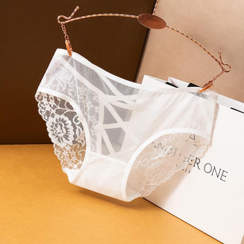 Lace Mesh Women's Low Waist Butterfly & Flower Panties