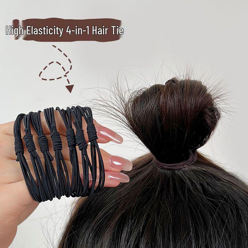 High Elasticity Durable Black Hair Tie – Women's Headwear