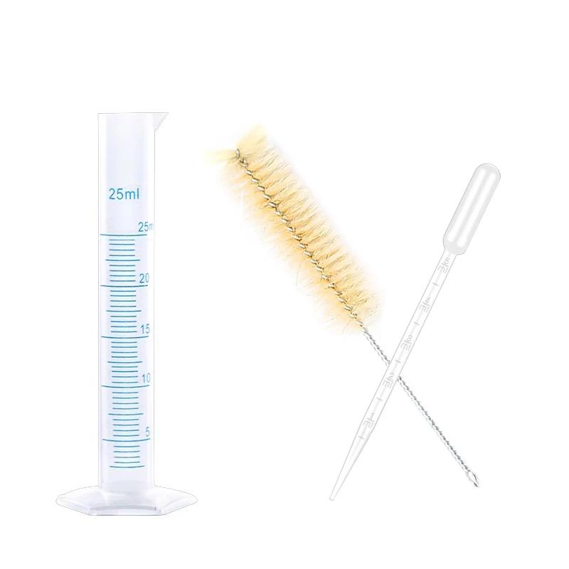 1 Set for Measuring Plastic Measuring Cylinders, Graduated Cylinders Clear Graduated Cups Gas Cylinders Laboratory Tools