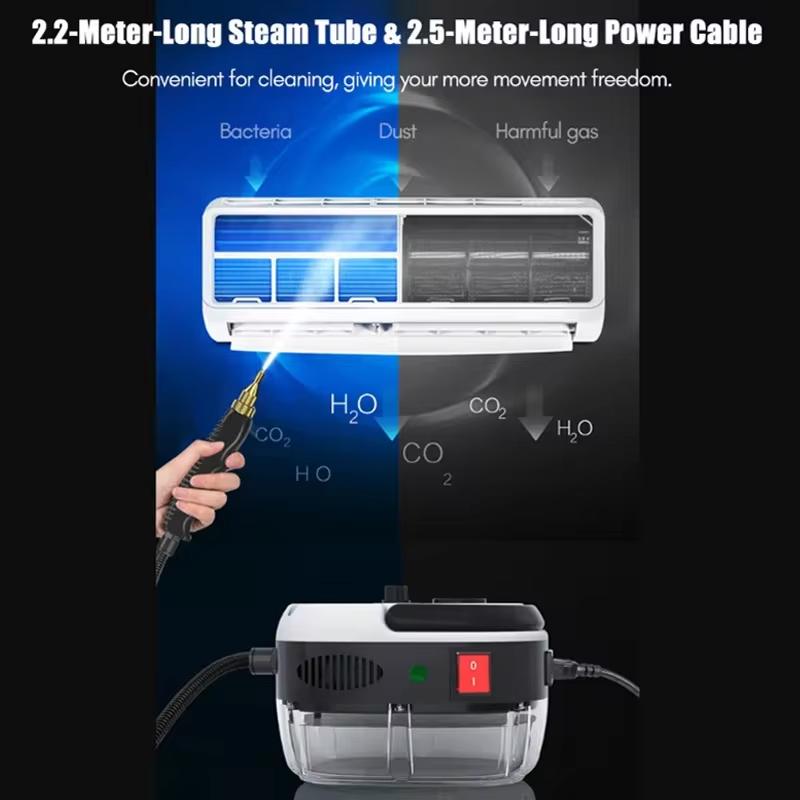 1500W Steam Cleaner High temperature Jet Washer Range Hood for Kitchen Air Conditioner Car Cleaning Machine Home Appliances