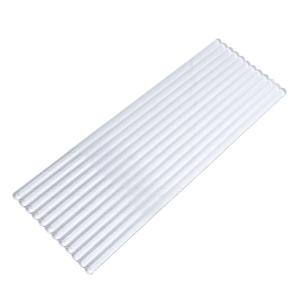 12pcs 20cm Glass Stirring Rods Solid Heat Resistance Glass Stick for Laboratory Kitchen Bar