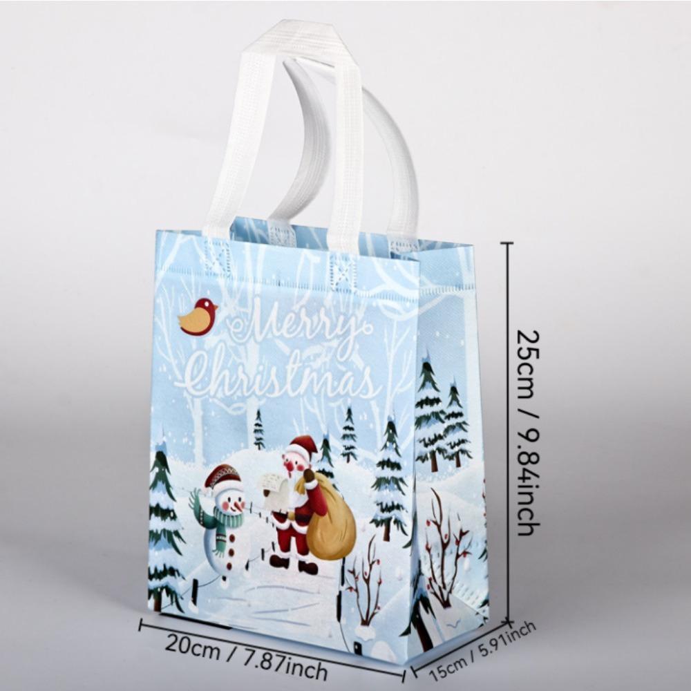 3Pcs  Christmas Gift Bags Assorted Sizes, Reusable Tote Bags with Handle, Non-Woven Christmas Bags for Xmas Party Favors