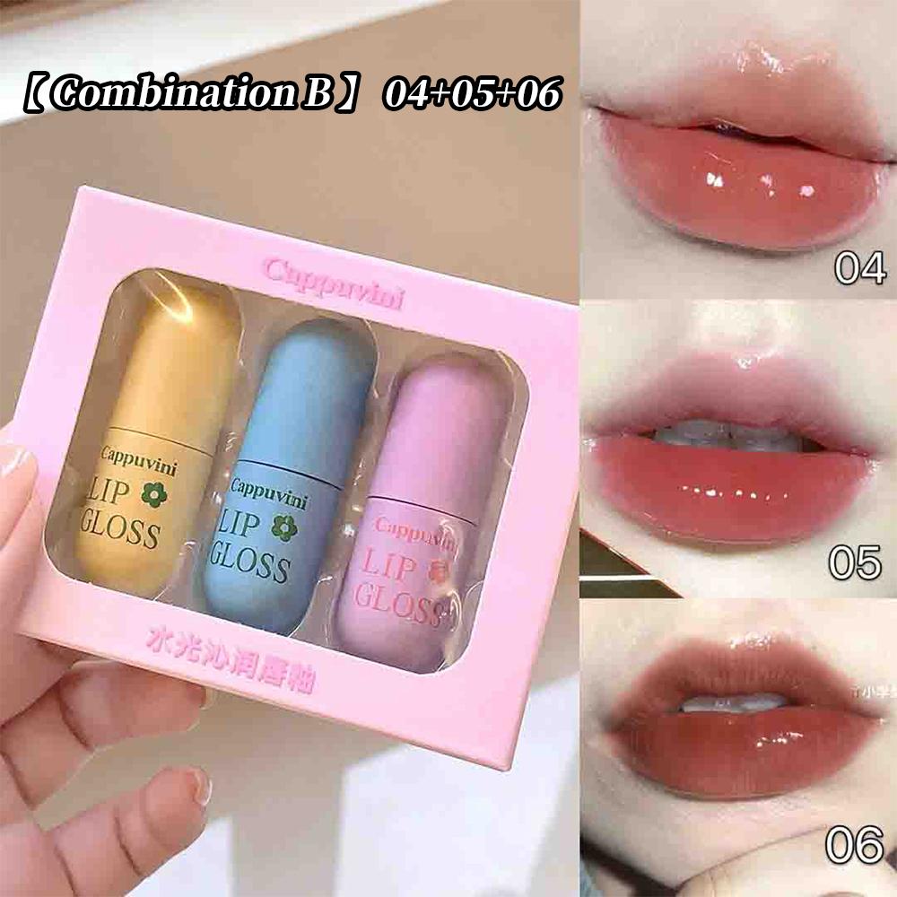 CAPPUVINI Mini Capsule Brillant à Lèvres Miroir Aqueux Hydratant Vernis à Lèvres Maquillage