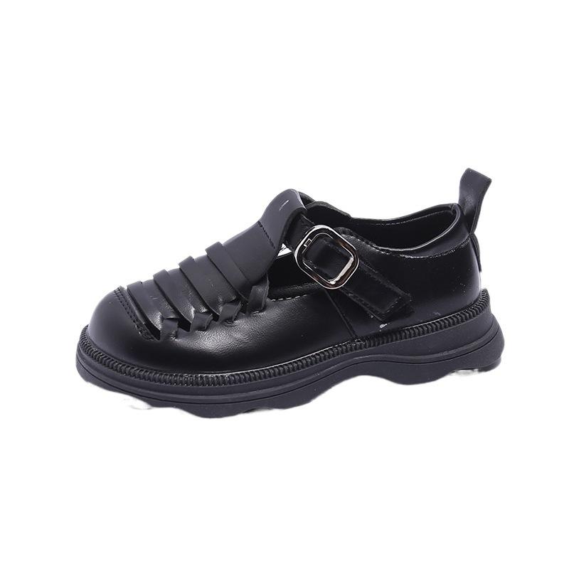 Fashion Versatile Girls Shoes for Spring New Kids Leather Shoe with Soft Soles Girls' Princess Shoes Anti Slip Child Casual Shoe