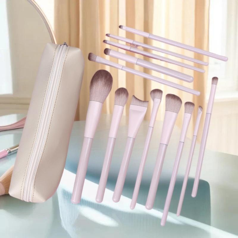 13-Piece Professional Makeup Brush Set, Vegan & Cruelty-Free Synthetic Bristles for Full Face Application, Soft & Durable